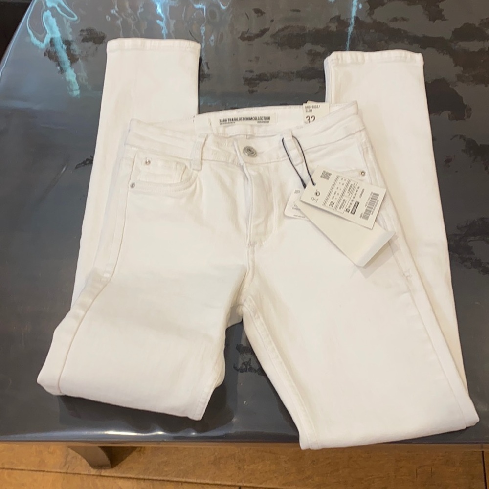 Zara White Skinny Pants
